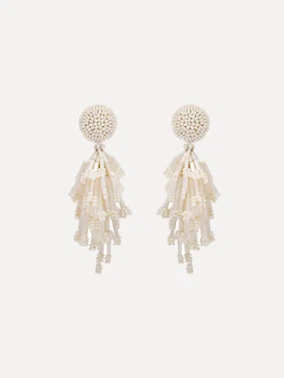 Oscar De La Renta Fringe Tassel Earrings