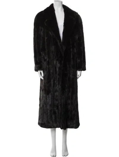 Pre-owned Oscar De La Renta Fur Fur Coat In Black