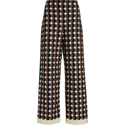 OSCAR DE LA RENTA OSCAR DE LA RENTA GEO PRINT STRAIGHT LEG PANTS