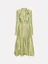 Oscar De La Renta Geo Silk Twill Shirt Dress