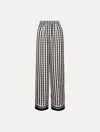 Oscar De La Renta Geometric Circle Silk Twill Pants