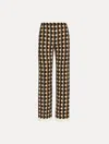 Oscar De La Renta Geometric Circle Wool Pants