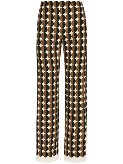OSCAR DE LA RENTA GEOMETRIC PATTERN TROUSERS