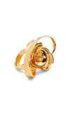 Oscar De La Renta Geometric Rose Ring In Gold