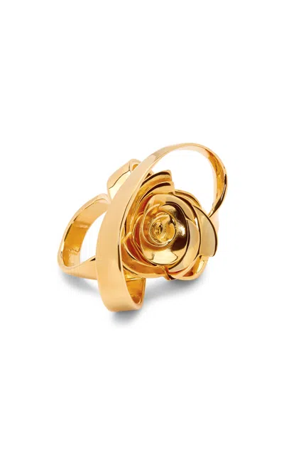Oscar De La Renta Geometric Rose Ring In Gold