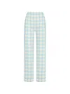 Oscar De La Renta Gingham Wool-blend Pants In Multi