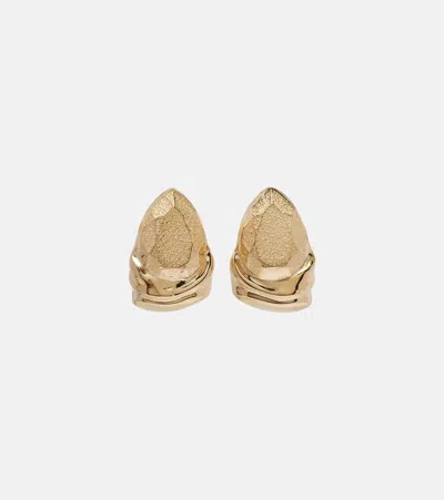 Oscar De La Renta Gold-plated Earrings In Brown