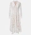 Oscar De La Renta Guipure Lace Midi Dress