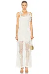 Oscar De La Renta Halter Midi Dress In Ivory
