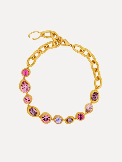 OSCAR DE LA RENTA HAMMERED CHAIN-LINK NECKLACE