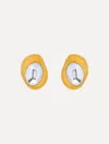 Oscar De La Renta Hammered Oval Clip-on Earrings In Gold