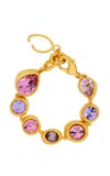 Oscar De La Renta Hammered Stones Chain Bracelet In Gold