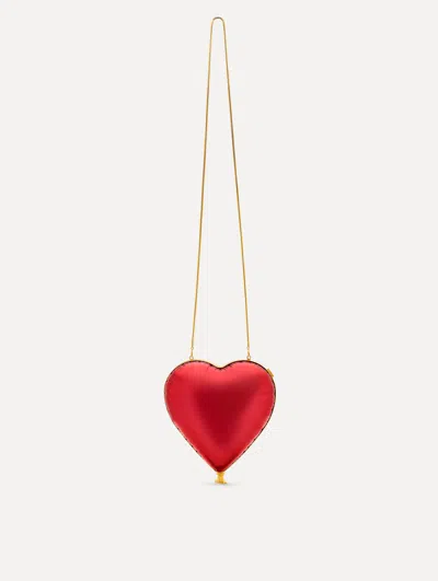 Oscar De La Renta Heart Balloon Bag In Red