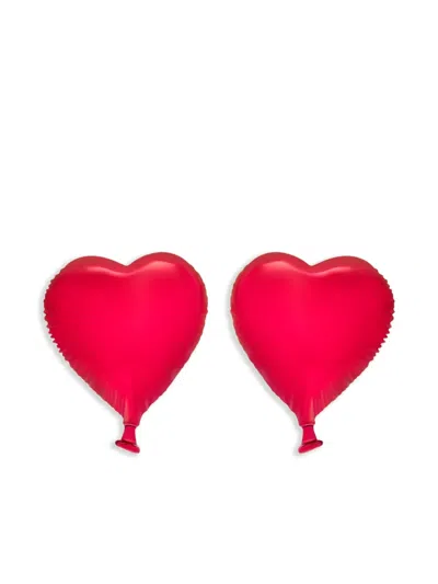 Oscar De La Renta Heart Balloon Clip-on Earrings