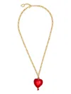Oscar De La Renta Heart Balloon Pendant Necklace