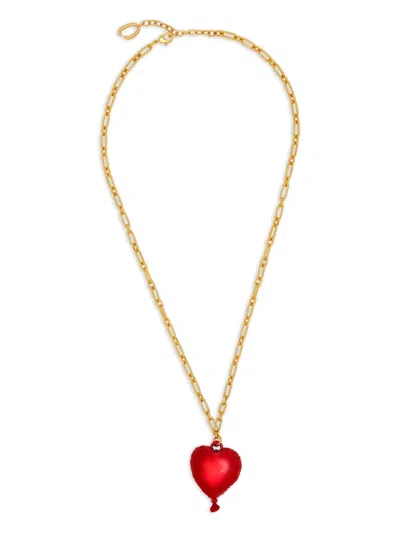 Oscar De La Renta Heart Balloon Pendant Necklace