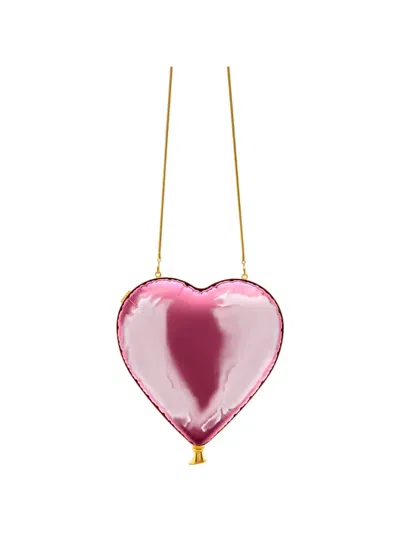 Oscar De La Renta Heart Baloon Crossbody Bag In Pink