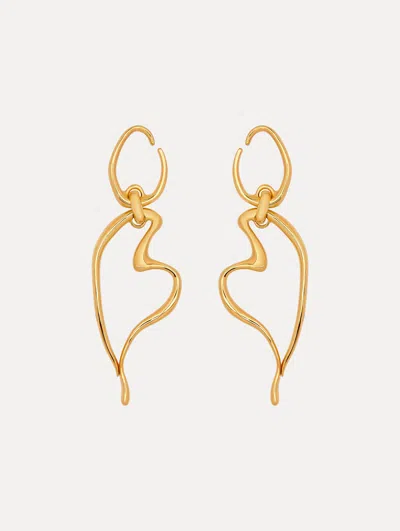 Oscar De La Renta Heart O Drop Earrings In Gold