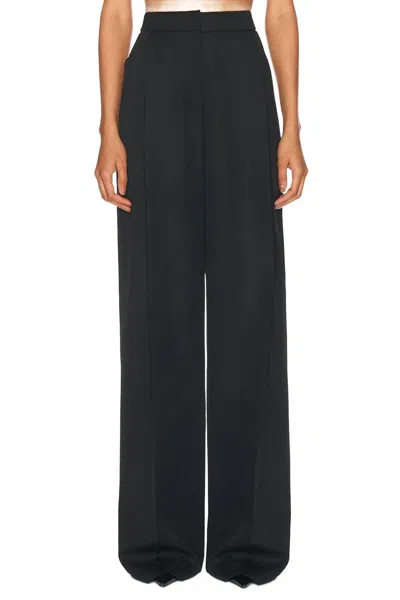Oscar De La Renta High Rise Wide Leg Pant In Black
