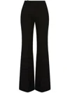 Oscar De La Renta High-waisted Flared Trousers In Black