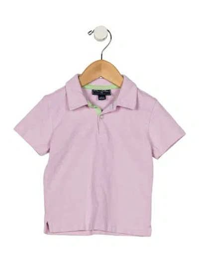 Pre-owned Oscar De La Renta Babies' Infant Boys Button Closure Polo In Pink