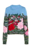 Oscar De La Renta Intarsia-knit Wool Sweater In Multi