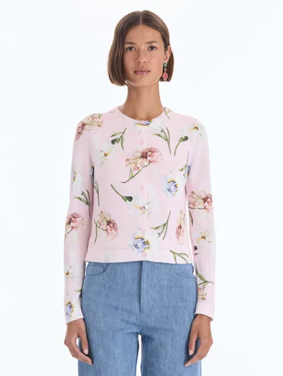 Oscar De La Renta Iris Printed Cardigan