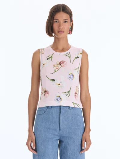 Oscar De La Renta Iris Printed Tank