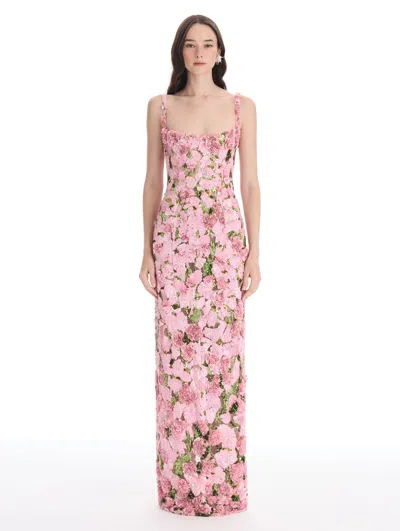 Oscar De La Renta Iris Sequin Embroidered Gown