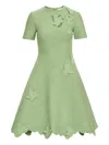 Oscar De La Renta Ivy Cut-out Dress In Green