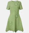 Oscar De La Renta Ivy Cutout Embroidered Minidress In Green