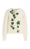 Oscar De La Renta Ivy-detailed Wool Sweater In Neutral