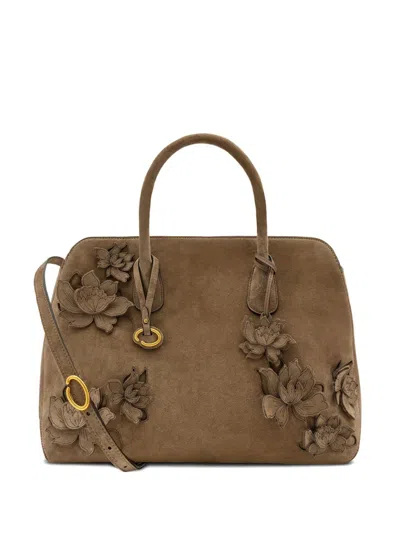 Oscar De La Renta Ivy Tote Bag In Brown
