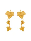 Oscar De La Renta Ivy Vine Drop Clip-on Earrings In Gold