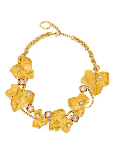Oscar De La Renta Ivy Vine-shaped Necklace In Gold