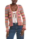 Oscar De La Renta Ladies Knit Jacket In Pink