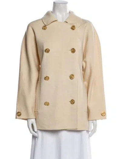 Pre-owned Oscar De La Renta Jacket In White