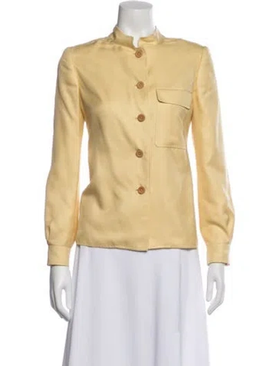 Pre-owned Oscar De La Renta Jacket In Yellow