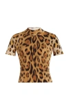 Oscar De La Renta Jaguar Knit Silk-blend Pullover In Animal