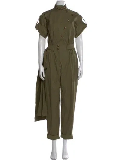 Pre-owned Oscar De La Renta Jumpsuit In Green