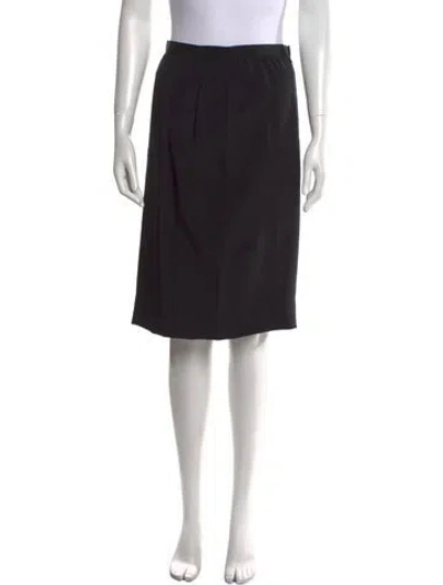 Pre-owned Oscar De La Renta Knee-length Skirt In Black