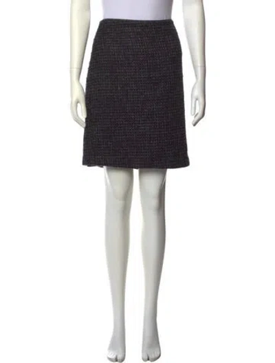 Pre-owned Oscar De La Renta Knee-length Skirt In Gray