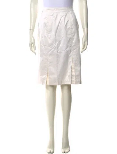 Pre-owned Oscar De La Renta Knee-length Skirt In Neutral