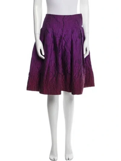 Pre-owned Oscar De La Renta Knee-length Skirt In Purple