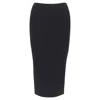 Oscar De La Renta Knit Knee Length Pencil Skirt In Black