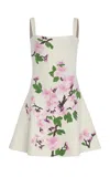 Oscar De La Renta Knit Mini Dress In Off-white