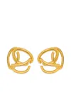 Oscar De La Renta Braided O Earrings In Gold