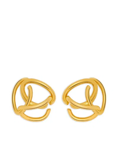 Oscar De La Renta Knot Earrings In Gold