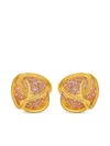 Oscar De La Renta Knot Gemstone-embellished Earrings In Gray
