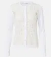 Oscar De La Renta Lace Cardigan In White
